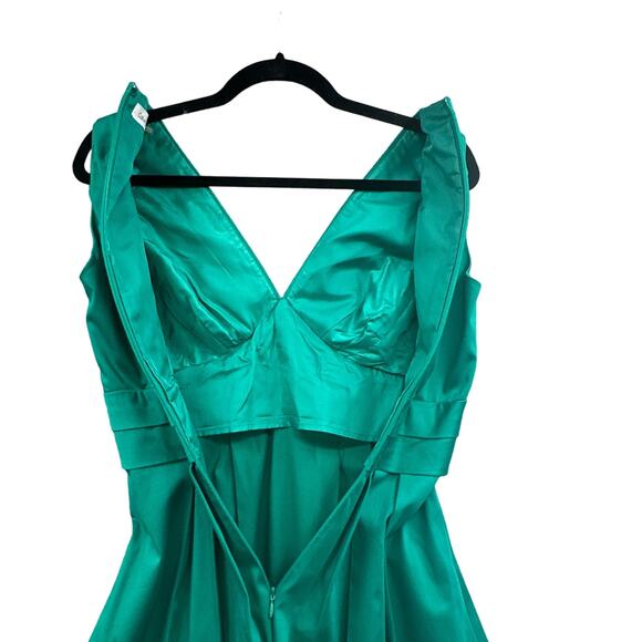 Calvin Klein Dress 2 Teal Green Fit Flare Business Career Party Cocktail Preppy - Picture 4 of 16